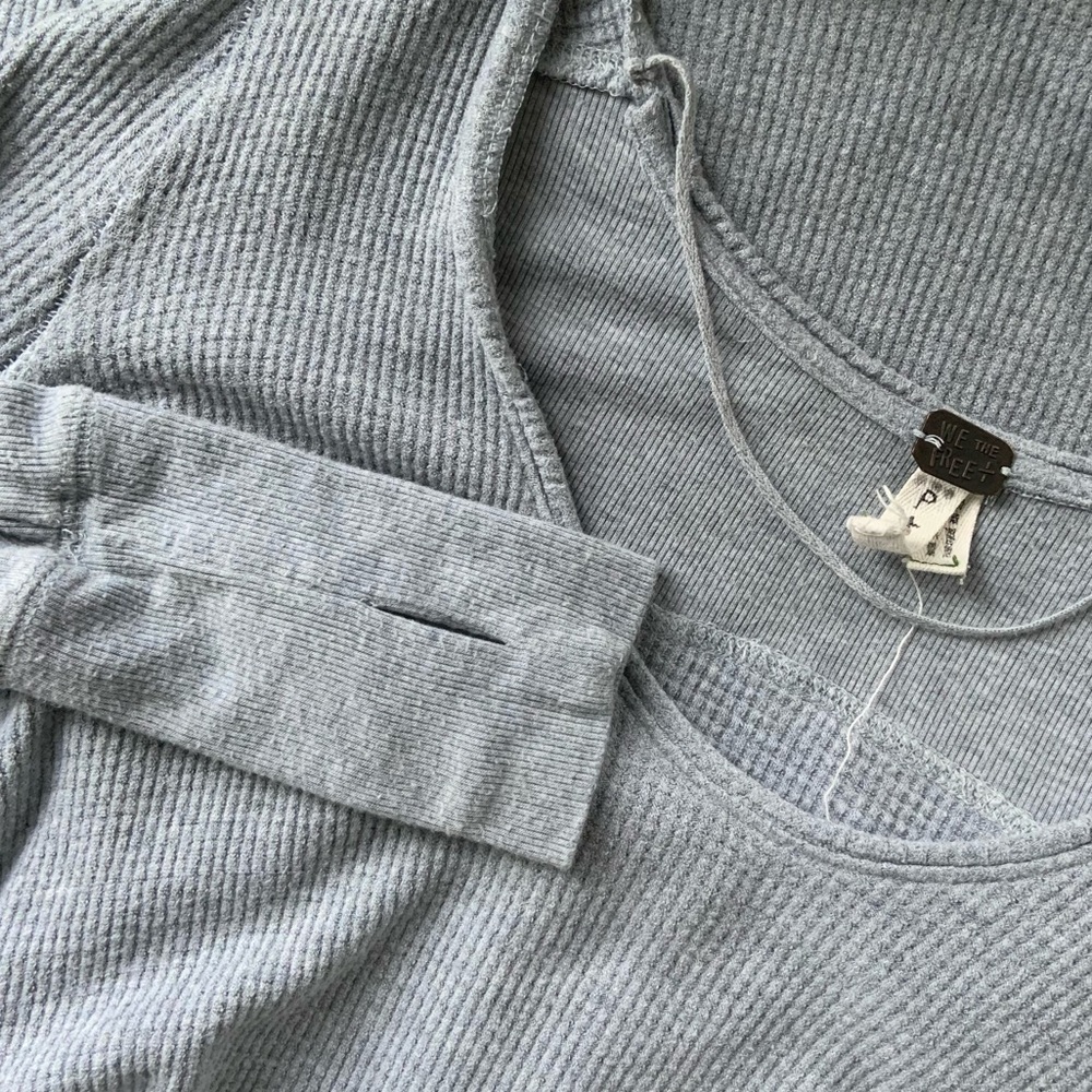 Free People Pale Blue Long Sleeve